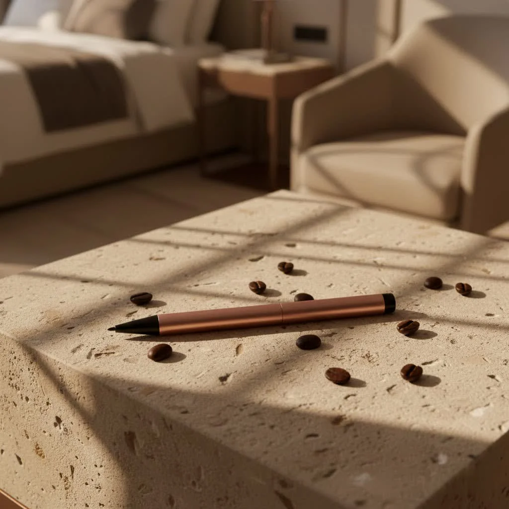 Close-up of a Wacom Bamboo Ink stylus pen