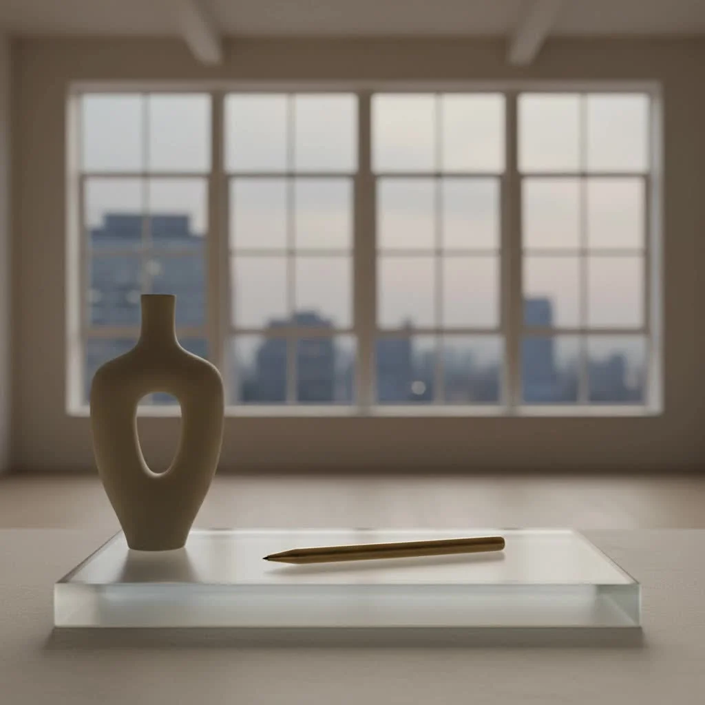 Penoval stylus pen resting on a tablet screen