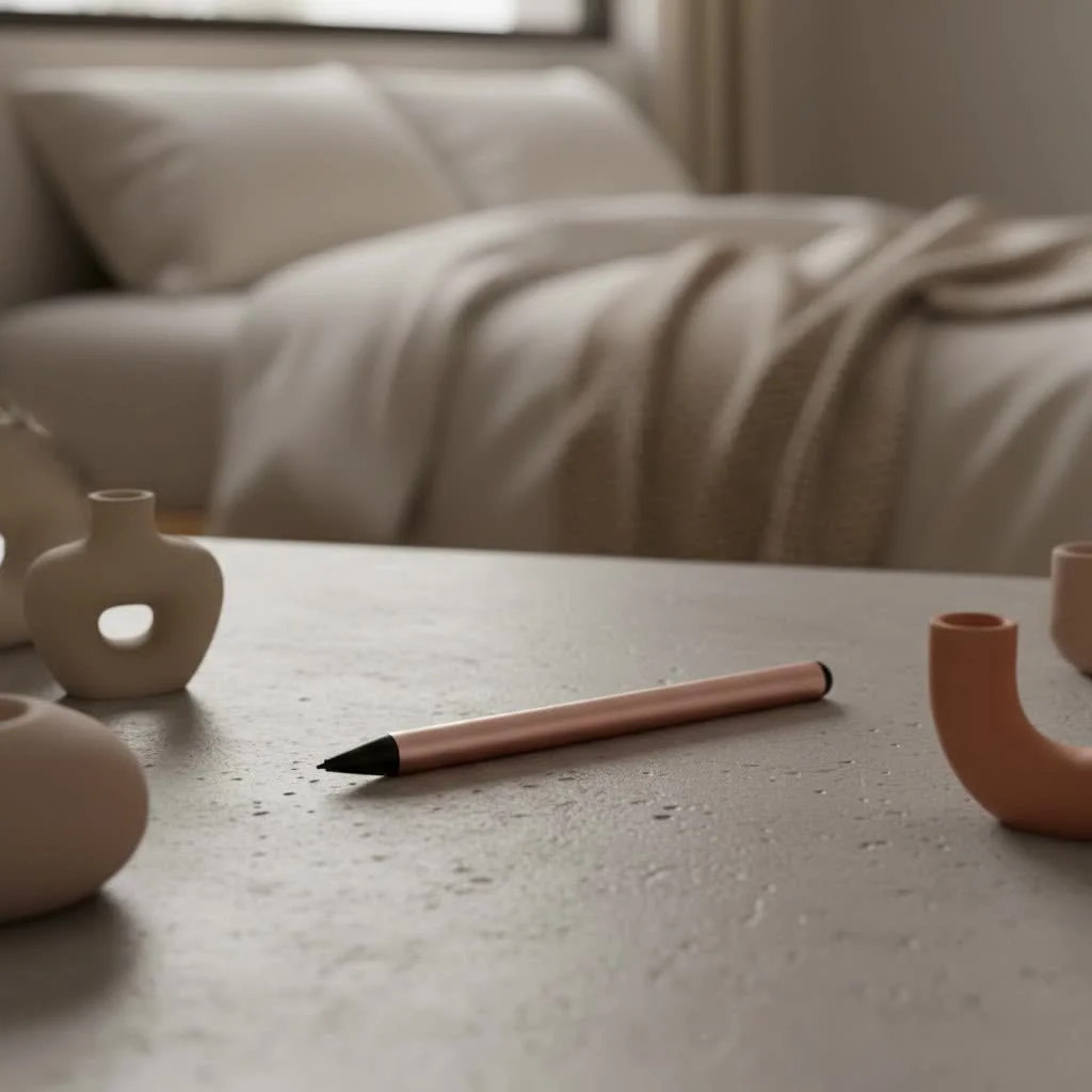 Person using a smart stylus pen on a tablet